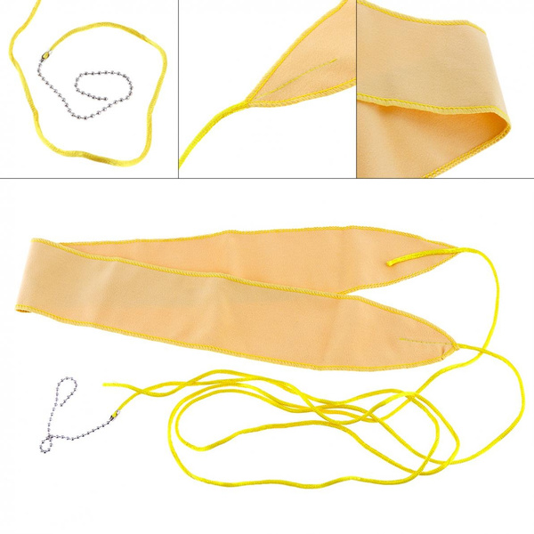 Artificial Faux Suede Wipe Cleaning Cloth Yellow for Oboe Inner Cavity