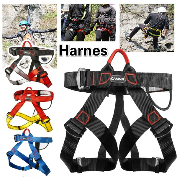 SmarTopus Professional Safety Belt Outdoor Rock Climbing Mountaineering Safety Belt Half Body Protecting Harness Rappel Type Outdoor Downhill Safety Belt Pants Rescue Tools 