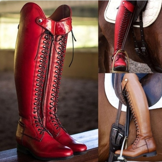 women's lace up western riding boots