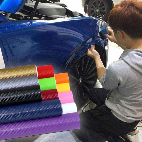 127*30CM 3D DIY Matte Car Carbon Fiber Vinyl Wrap Sticker Film Roll Air Free 