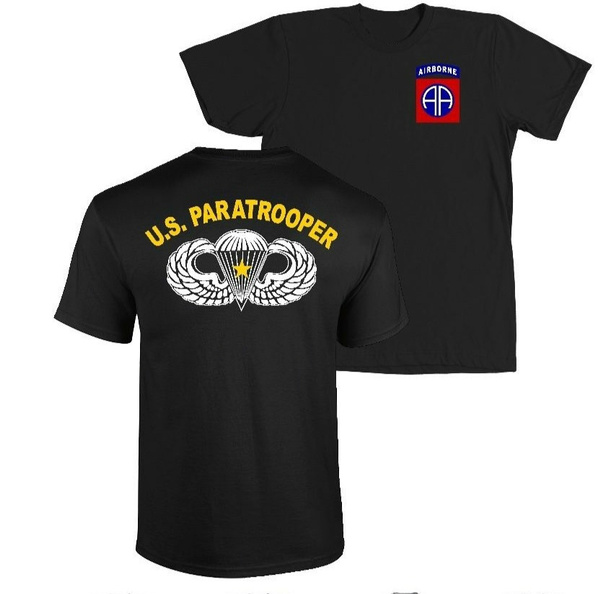 82nd Airborne Division Combat Jump Wings Shirt Us Army Paratrooper Tee Wish