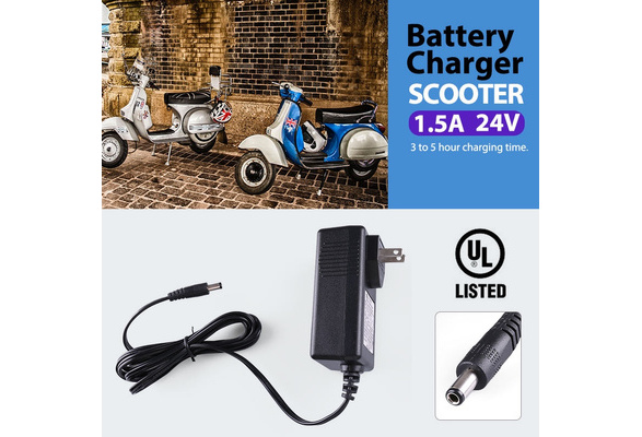 24V Electric Scooter Battery Charger 5.5x2.5 Connector for Bladez EX350 Ion 150 