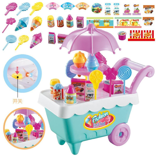 play trolley and food