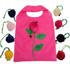 Flowers, travelampshoppingbag, foldingrecyclebag, Rose