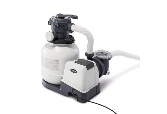 Intex gph above ground pool sand filter pump 2024 with automatic timer