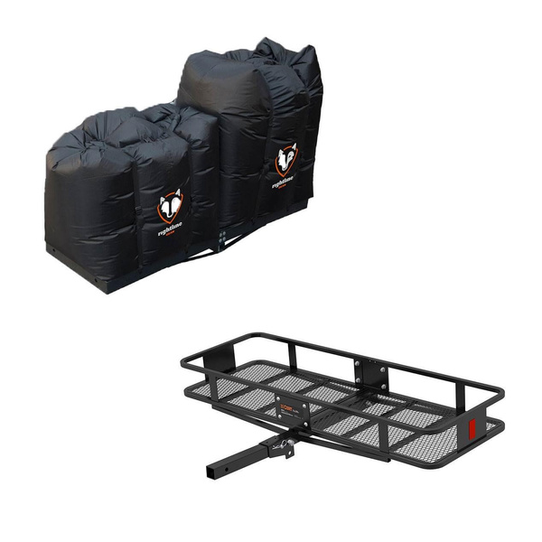 CURT Folding 60 Hitch Cargo Tray and 2 Rightline Gear Weather Resistant Dry Bags 