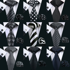 floralsilktie, blacksilktie, tie set, Necktie