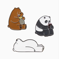 grizzlypin, cute, pandapin, Metal