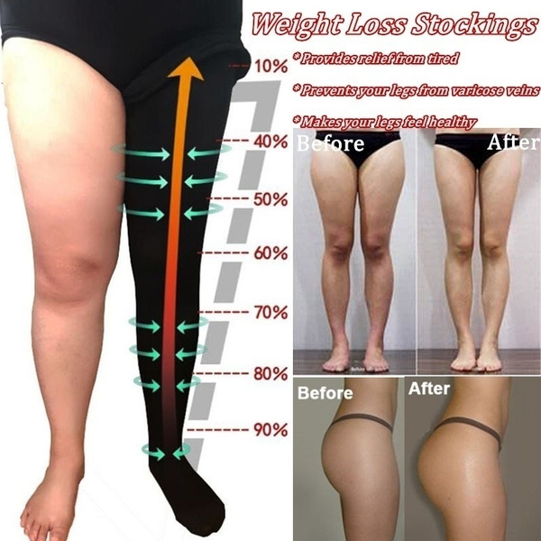 Women Slim Tights Compression Stockings Pantyhose Varicose Veins Fat  Calorie Burn Leg Shaping Stovepipe Pressure Leggings Tights