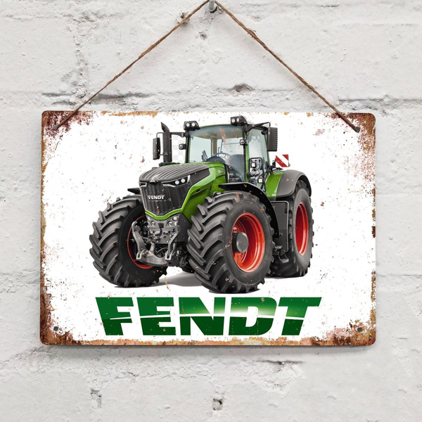 Fendt 2 vintage advertising metal Pins horse : Dieselross Tractors aluminium