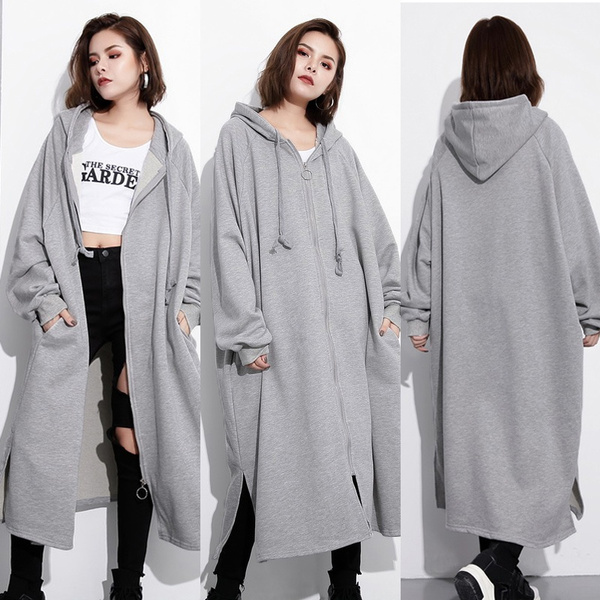 long hooded dress coat