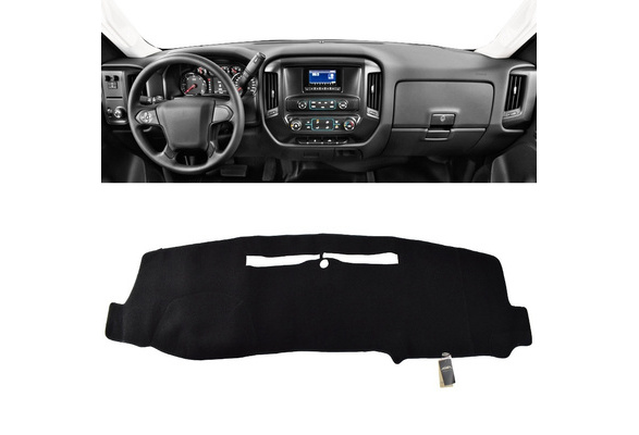 For Chevrolet Silverado 1500 2500 3500 Dash Cover Black Mat Dashmat 2014 -  2018