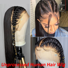 wig, hair, deeppartinghumanhairwig, Hair Extensions & Wigs