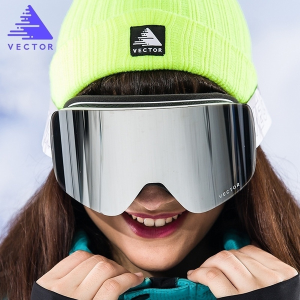 Ski Goggles With Case Double Lens UV400 Anti-fog Ski Snow Glasses Skiing 