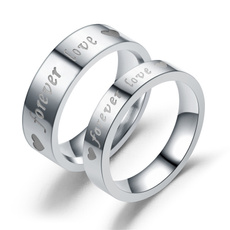 Couple Rings, Steel, foreverlove, Engagement