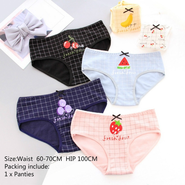 Girl Cute Underwear Women Fruit Kawaii Panties Soft Physical Cotton Panties-  A11-180912-2xy