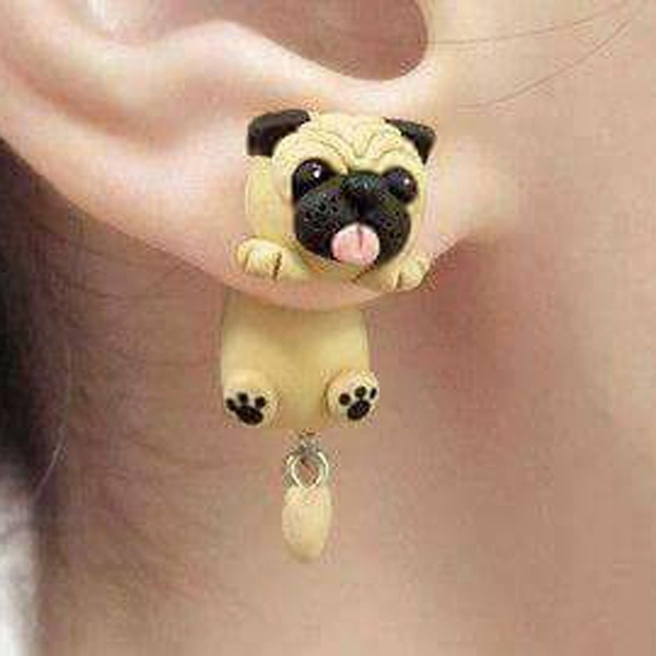 Dog earrings on sale