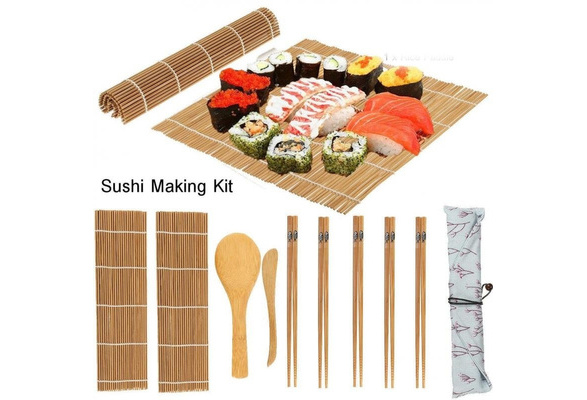 13pcs/set Bamboo Sushi Making Kit Family Office Party Homemade