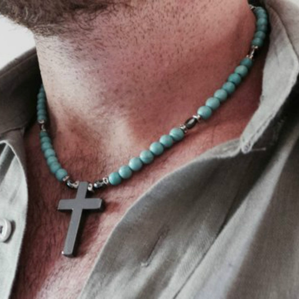 Which of these crosses would be suitable for men? | Silver turquoise jewelry,  Turquoise jewelry western, Turquoise cross pendant