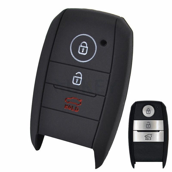 Carbon Fiber Texture Key Fob Cover Compatible With Kia Cerato Ceed Forte NIRO Sorento Seltos Sportage Soul Telluride Remote Smart Key Zinc Alloy Key Case