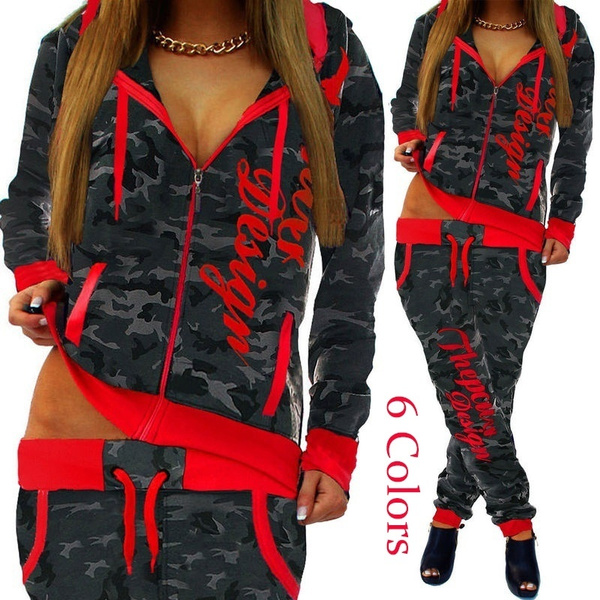 Camouflage tracksuit womens hot sale