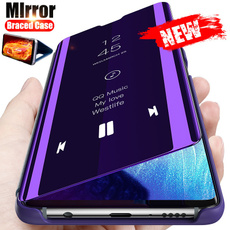 S20 Luxury Smart Clear View Plating Mirror Phone Case Flip Leather Cover Case for Samsung Galaxy A10 A20 A30 A40 A50 A70,Note10 9 S20 Plus S20 S10 Plus S9 Plus S7 Edge , for Huawei Mate 30 Pro P30 Lite P30 Pro , for IPhone 11 Pro XS Max 11 7 Plus 8 Plus X XR 6 6s Plus