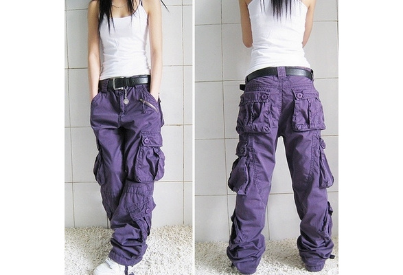 womens cargo jeans with pockets
