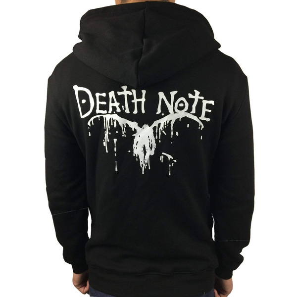 Mens Unisex Death Note Zip Hoodie Hooded Sweatshirt Hoodies Wish