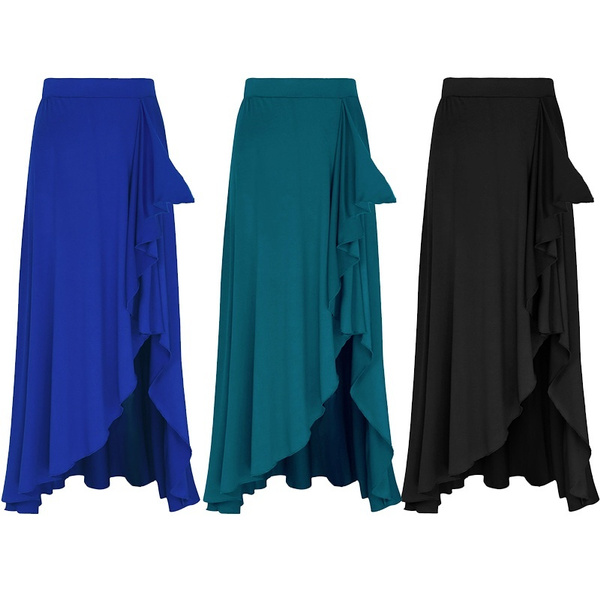 Latin Dance Skirt Women Solid Professional Dancing Skirt Ladies