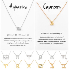 messagecard, constellationnecklace, zodiacnecklace, Fashion
