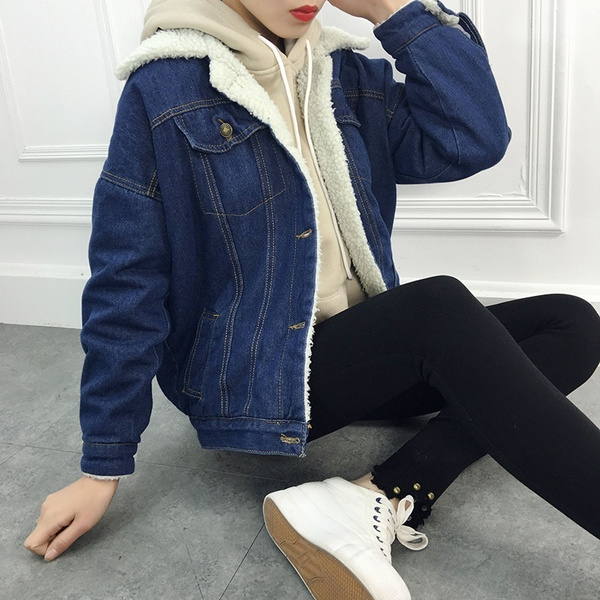 Warm hot sale jeans jacket