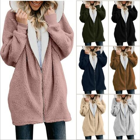 plus size hooded sweater coat