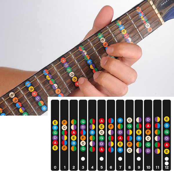 Guitar Fretboard Notes Map Labels Sticker Fingerboard Self-learning