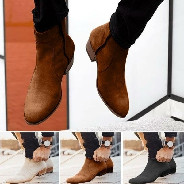 mens chelsea boots with side zip