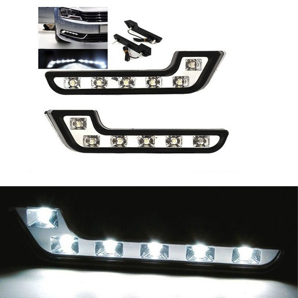 New 2 x Bright 6LED Super White Car Driving Lamp Fog 12V DRL Daytime