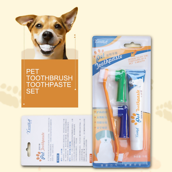 dog toothpaste and toothbrush