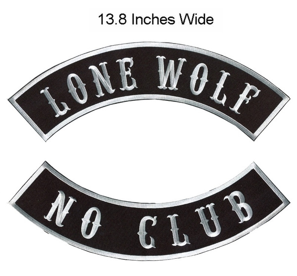 Lone Wolf Patch, Large Back Patches for Jackets and Vests