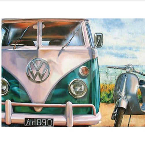 5d Diy Daimond Painting 3d Diamond Full Round Rhinestones Diamant Embroidery Volkswagen Bus Wish - Volkswagen Bus Home Decor 5d Diy Daimond Painting 3d Diamond Full Round Rhinestones Diamant Embroidery Volkswagen Bus Wish - Volkswagen Bus Home Decor
