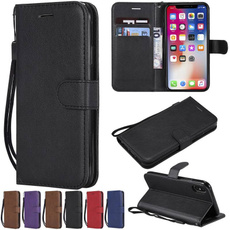 Soft feel Flip Leather Wallet Phone Case Card Slots Stand W/Lanyard For iPhone 5 5s SE 6/6S/7/8 Plus X XS Max XR /Samsung Note9/8 S5/S6/S7Edge S8/S9Plus J3/J4/J5/J6/J7/J8/A3/A5/A6(2016)/(2017)(2018)/Huawei P8lite/2017 P9/P10/Mate10/Mate20/P20(Lite)(Pro)(Plus) P-Smart Honour 6A/6C/6X/7A/7C/7X/10