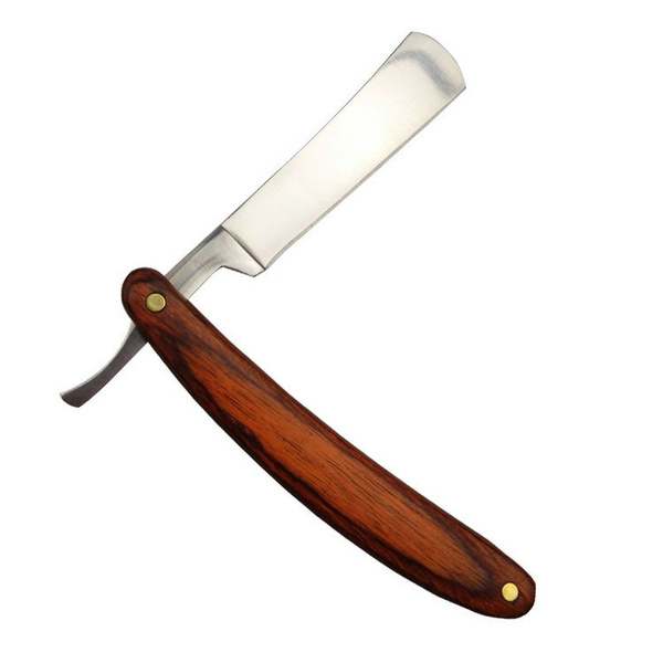 Tattva Tactical Vintage Straight Razor – Chrome Mirror Finish, Wood Handle, Handmade