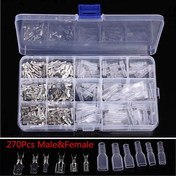 450-Piece Electrical Terminal Kit - Spade Connectors, Male & Female, 14-22 AWG, Crimp Wire Terminals Assortment 9 thumbnail image