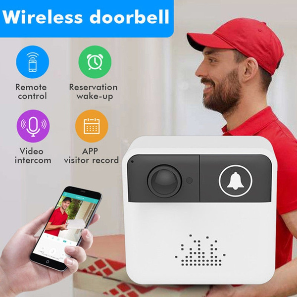 WiFi Visual Ring Smart Doorbell Smart Home Wireless Camera Video Door Bell  Phone Intercom Homekit Security Automation Module-Black - Walmart.com