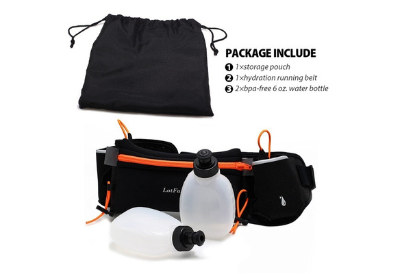 lotfancy running fuel belt with water bottle