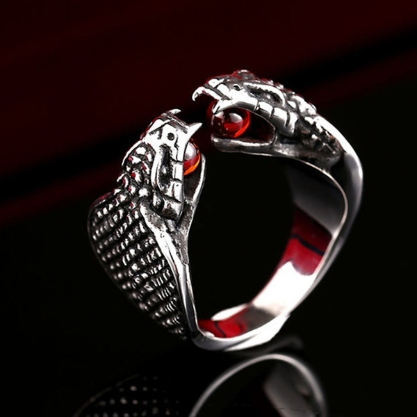 Vintage Cobra Stainless Steel Snake Ring – GTHIC