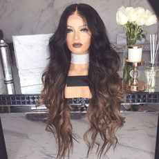 wig, brown, Fiber, Curly