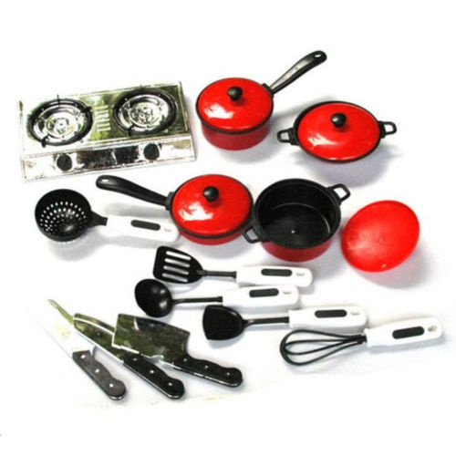 13Pcs Kitchen Toy Set Children's Kitchen Cookware Tableware