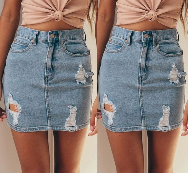 retro outfit denim skirt