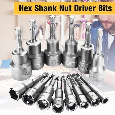 Magnetic nut driver set for online drill