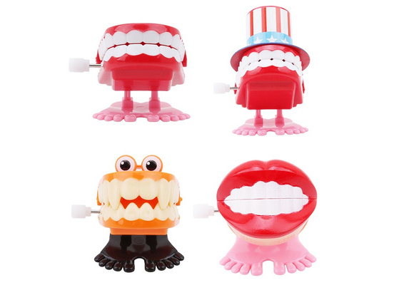 Details about   Kids Funny Wind Up Toy Mini Walking Chattering Teeth Modeling Clockwork Toy Lin 