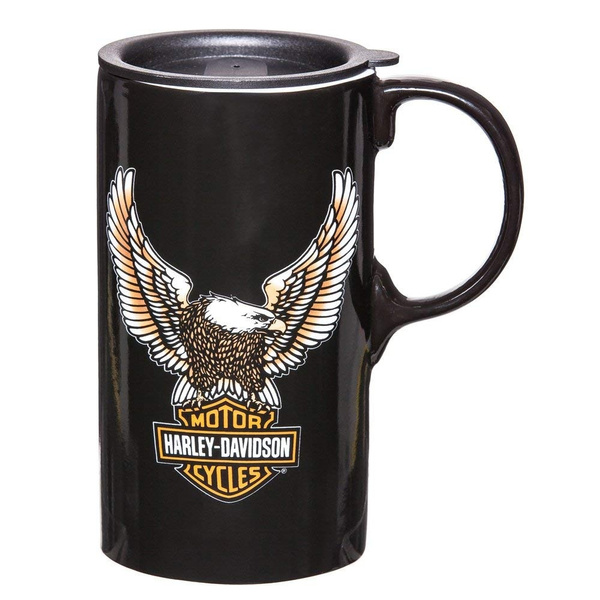 Harley-Davidson Tall Boy Travel Latte Mug, tête de mort HD, coffret cadeau  3TBT4906 